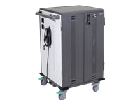 Ergotron YESMOR36 – Ladewagen für 36 Geräte, abschliessbar, mit Rollen, 700 × 620 × 1'070 mm, schwarz/grau