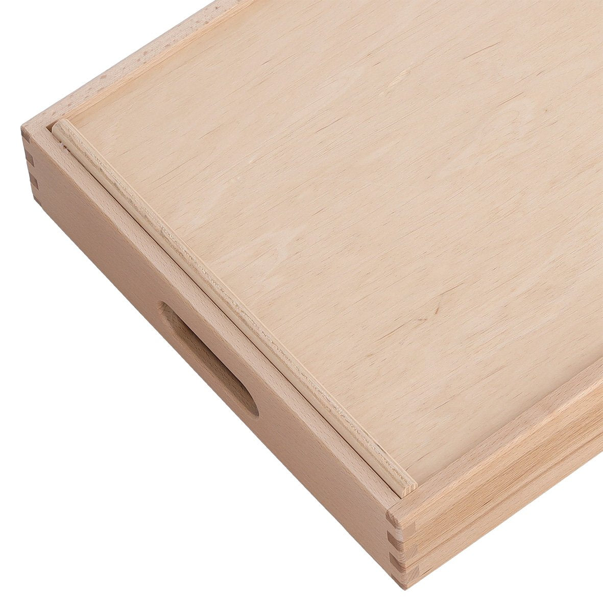 Zeller Present Aufbewahrungsbox ohne Deckel – Buche – Braun – stapelbar, mit Griff – 300 × 70 × 400 mm