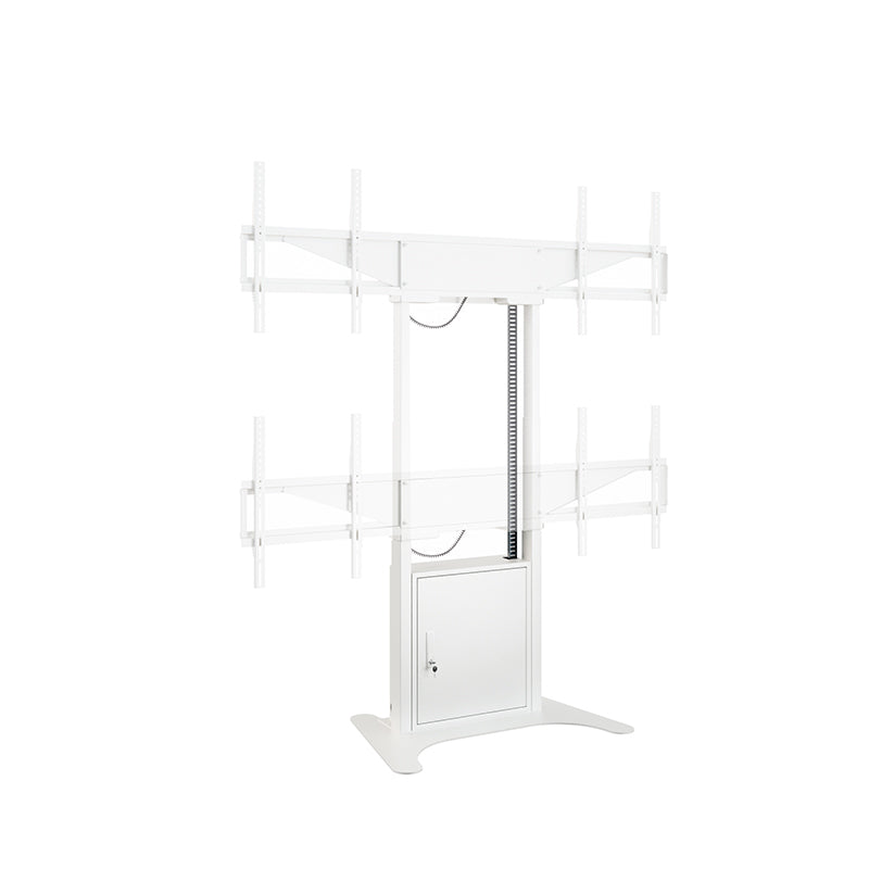 Hagor Bodenständer – 46–65" – VESA 400×400–600×400 – bis 120 kg, Motorisiert, für 2 Displays – Twin Lift FS-DW