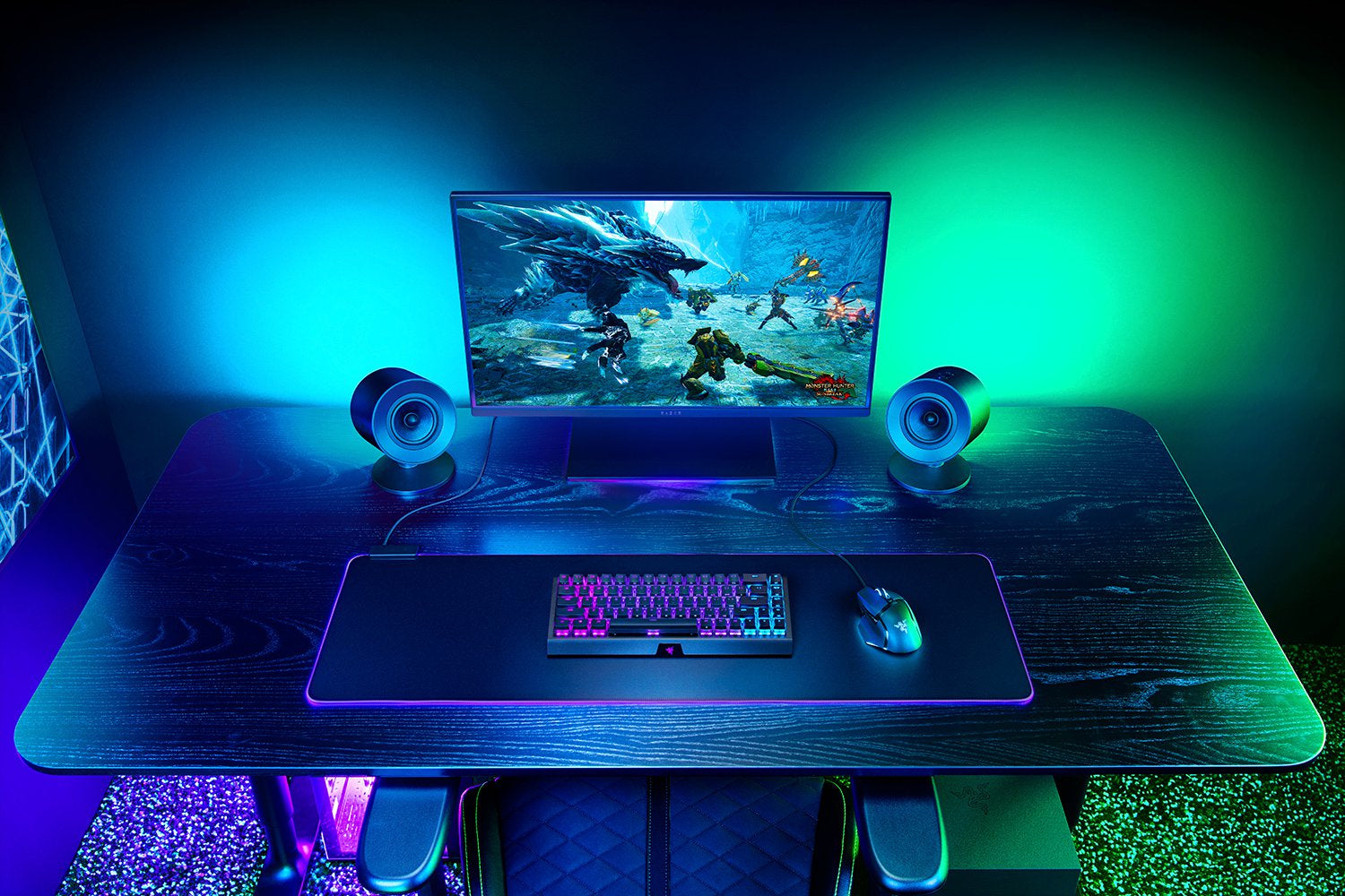 Razer Nommo V2 – PC-Lautsprecher-Set – 2.1, mit Subwoofer, Bluetooth 5.3, USB-A, Schwarz