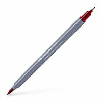 Faber-Castell Pinselstift – Pinselspitze & Rundspitze 0,6 mm – Alizarin Madder Lake – wasservermalbar