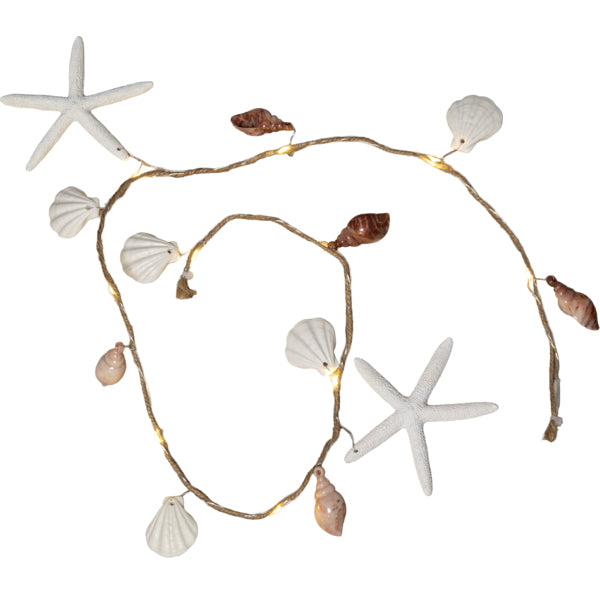 Star Trading Lichterkette Seaside – Starterset, 0,9 m, 0,05 W, Warmweiss, Beige, Batteriebetrieb, 2× AA
