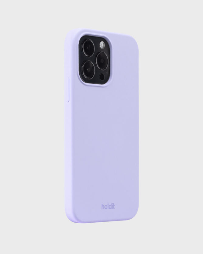Holdit Backcover – für Apple iPhone 15 Pro Max, Silikon, Lavendel, kabelloses Laden, kratzresistent