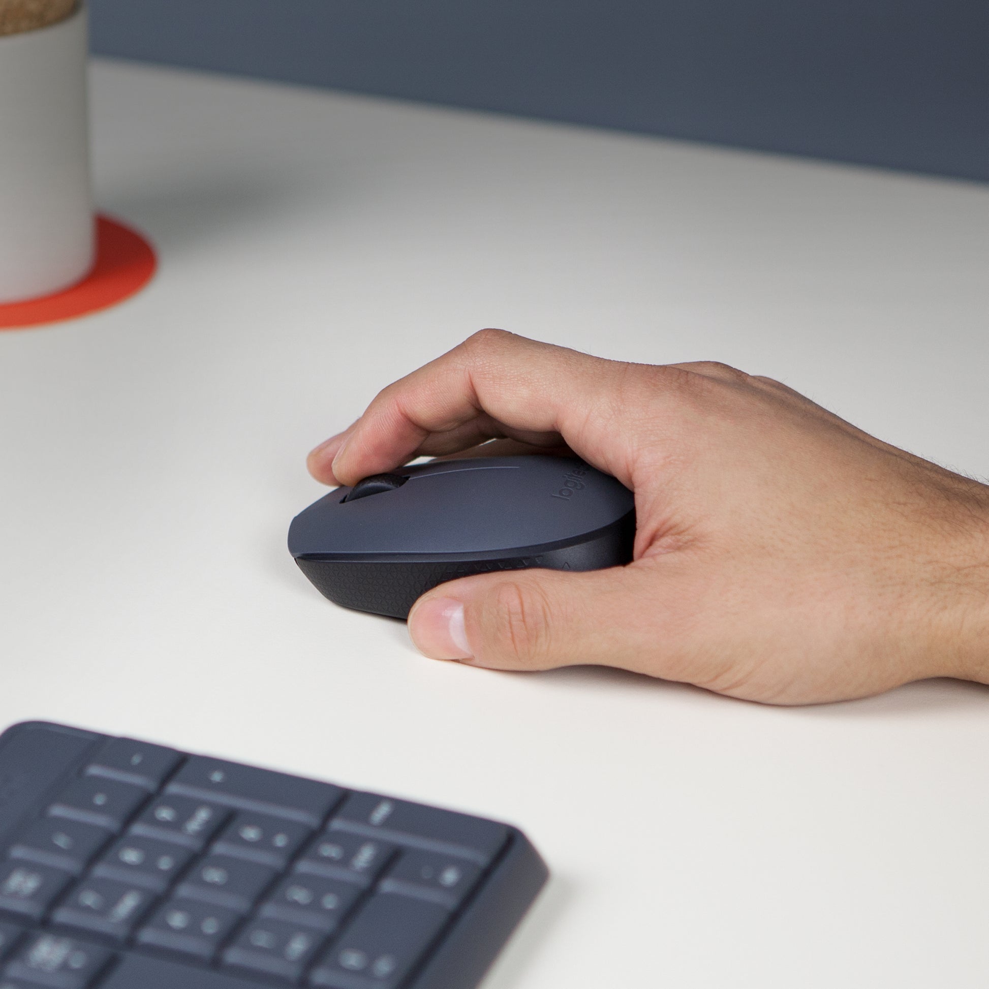 Logitech M170 Maus – kabellos, grau