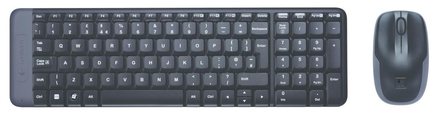 Logitech MK220 – Tastatur- und Maus-Set – QWERTY (US Int.) – RF 2,4 GHz, Mini, USB-A Empfänger, Schwarz