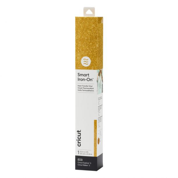 Cricut Glitzer-Aufbügelfolie – Gold – 330 × 910 mm – für Cricut Maker 3