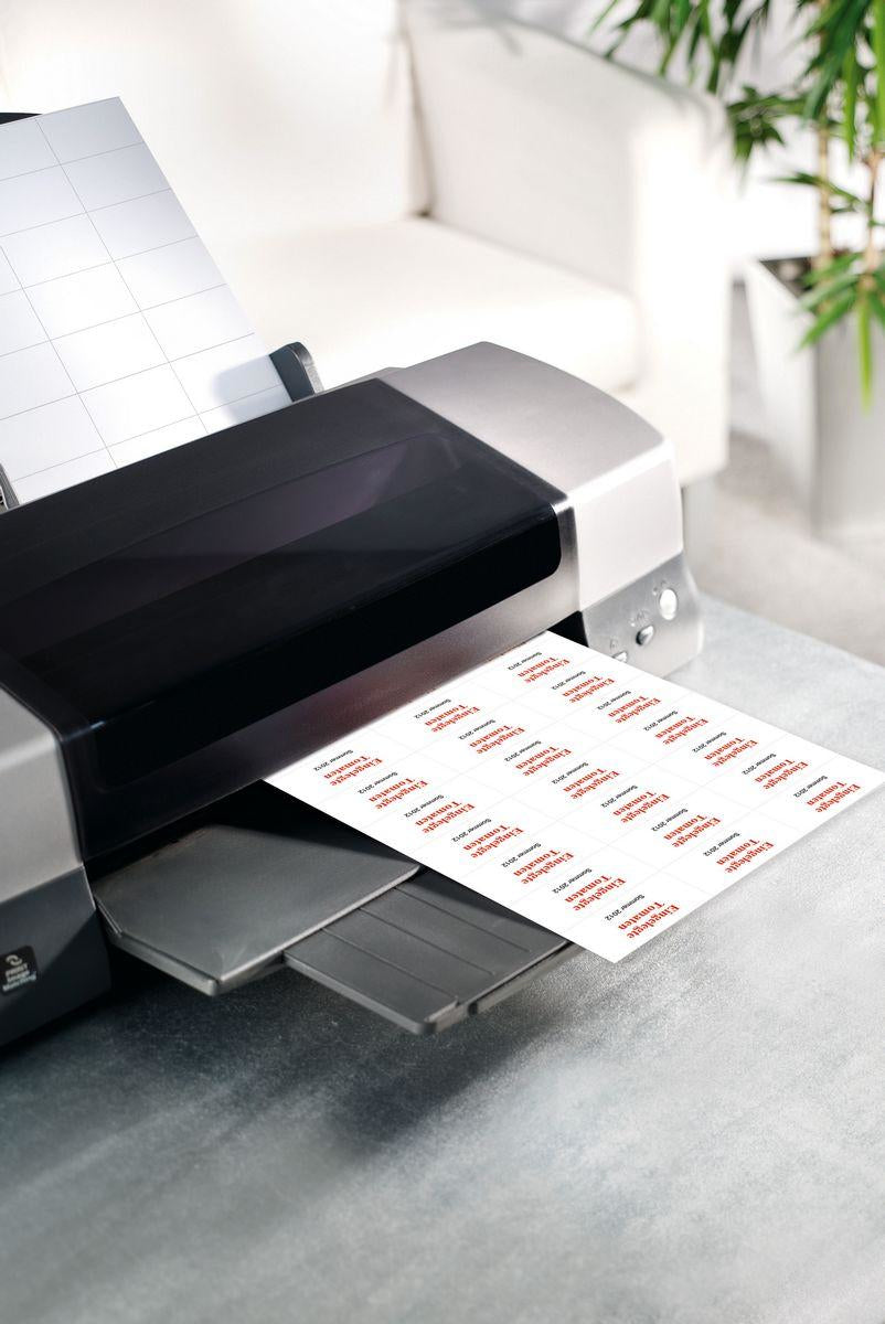 Sigel LA131 – Etiketten A4 70 × 36 mm – Papier, weiss – permanent haftend – Laser – 24 pro Blatt, 25 Blätter