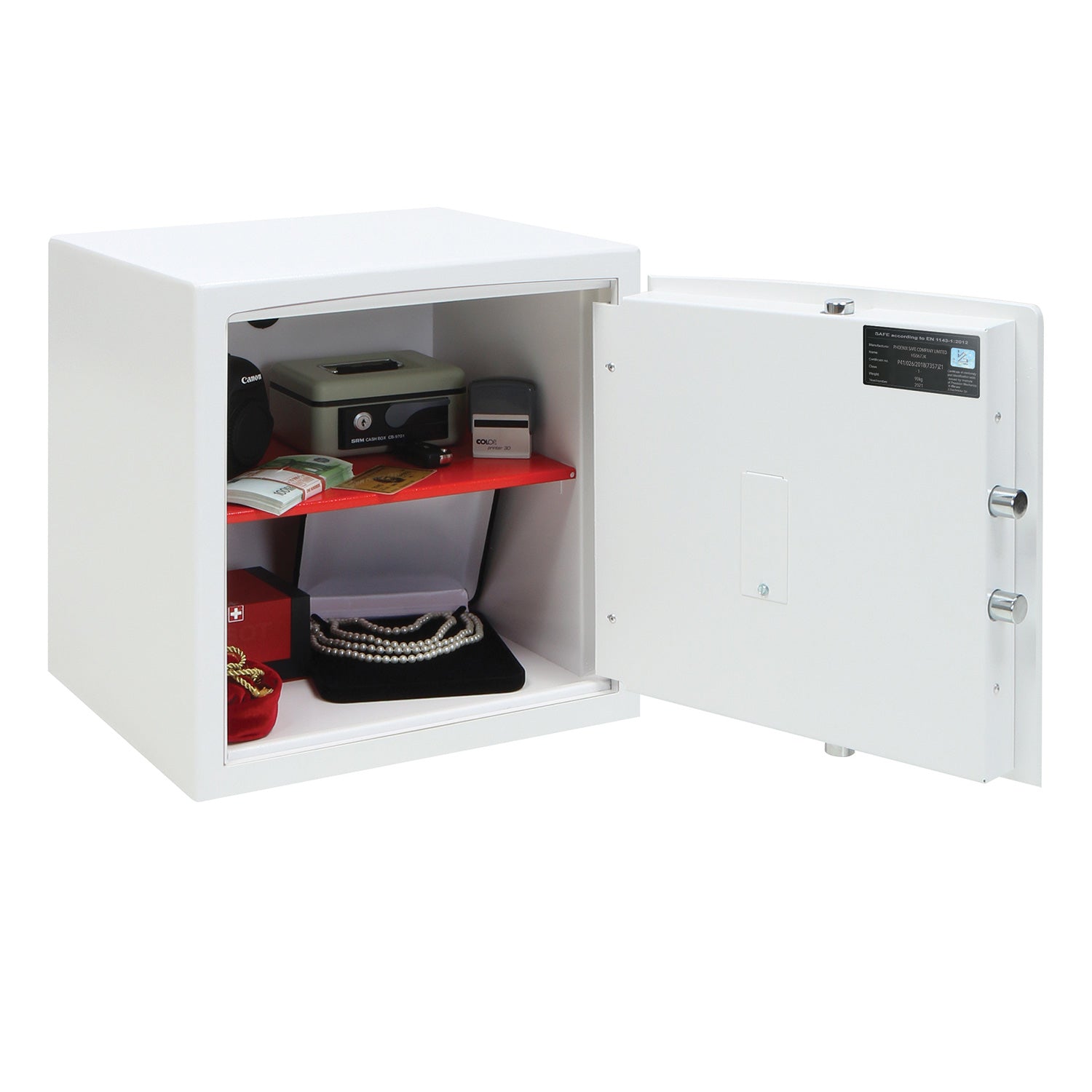 Phoenix Safe Co. Phoenix Tresor VENUS HS0673K – Schlüsselschloss – 48 l – Weiss