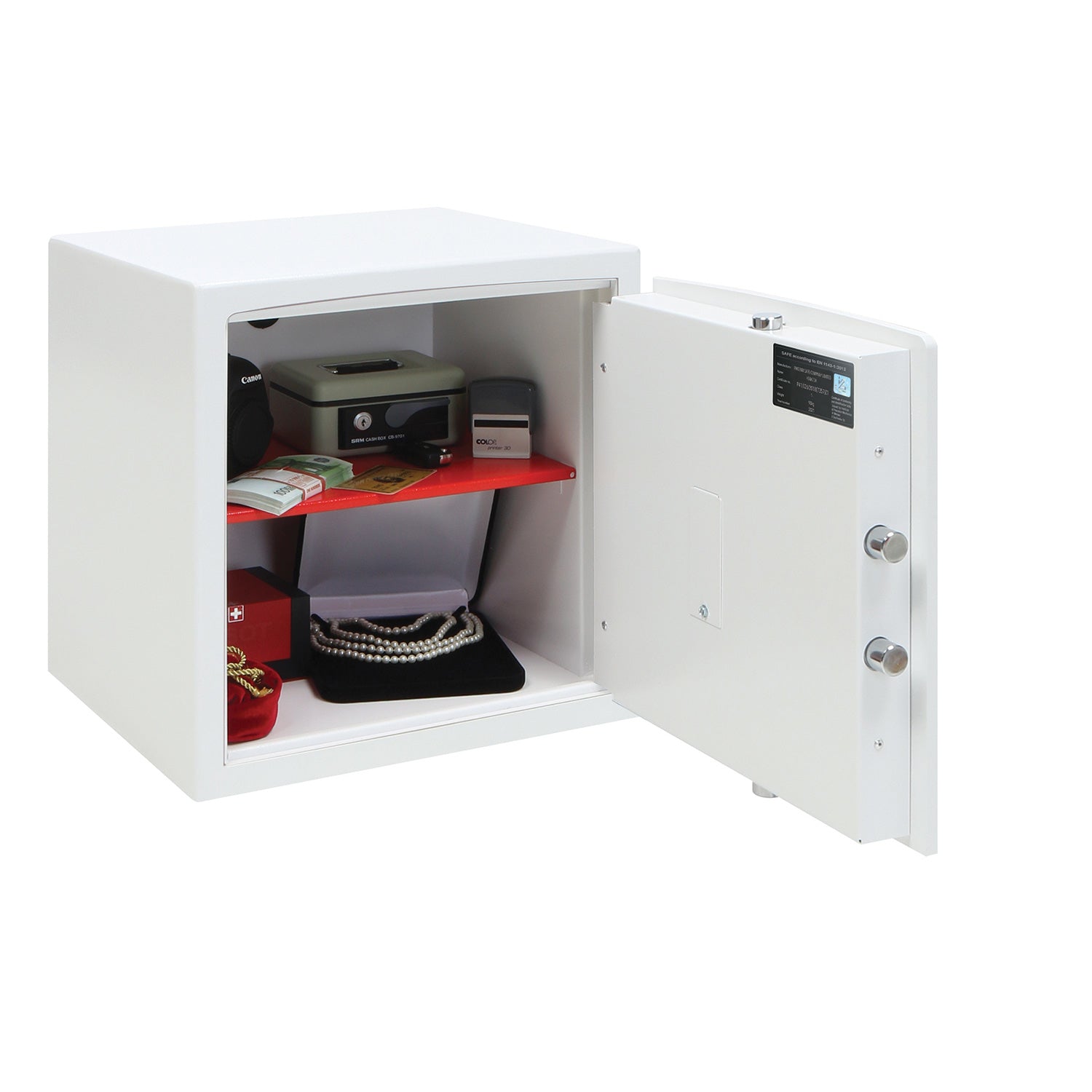 Phoenix Safe Co. Phoenix Tresor VENUS HS0673K – Schlüsselschloss – 48 l – Weiss
