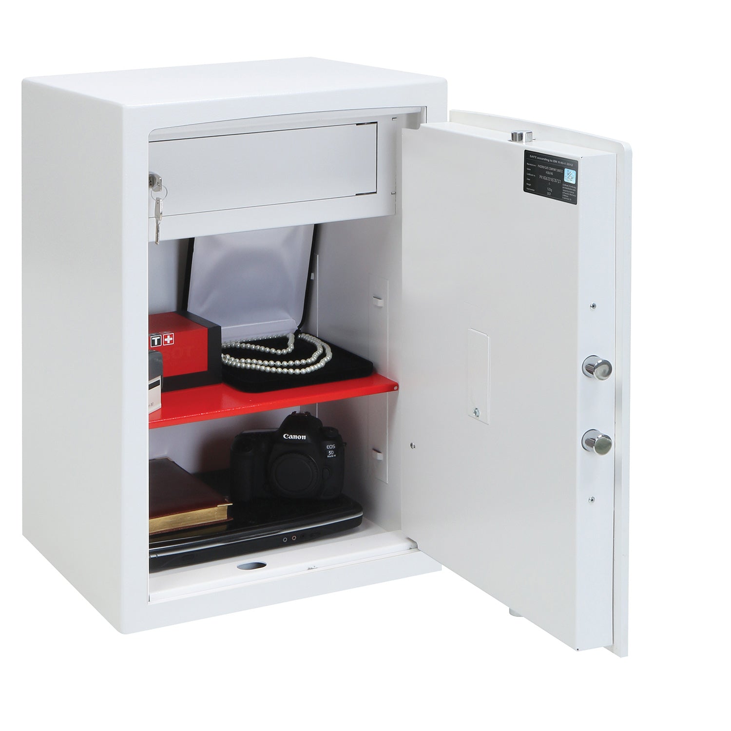 Phoenix Safe Co. Phoenix Tresor HS0674K – Schlüsselschloss – 56 l – Weiss