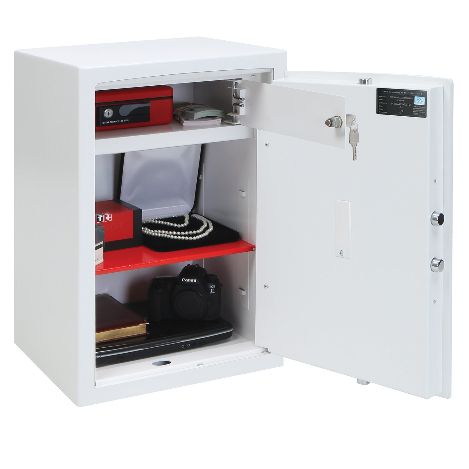 Phoenix Safe Co. Phoenix Tresor HS0674K – Schlüsselschloss – 56 l – Weiss