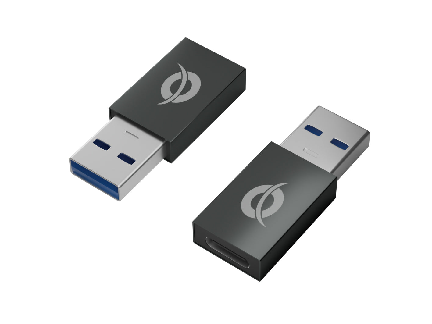 Conceptronic DONN10G Adapter USB-A zu USB-C – 10 Gbit/s, OTG, 2er Pack, Schwarz
