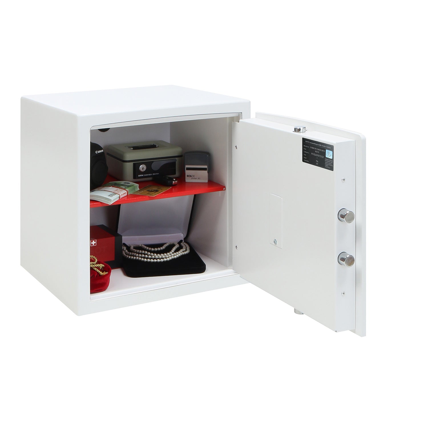 Phoenix Safe Co. Phoenix Tresor VENUS HS0673E – Elektronikschloss – 48 l – Weiss