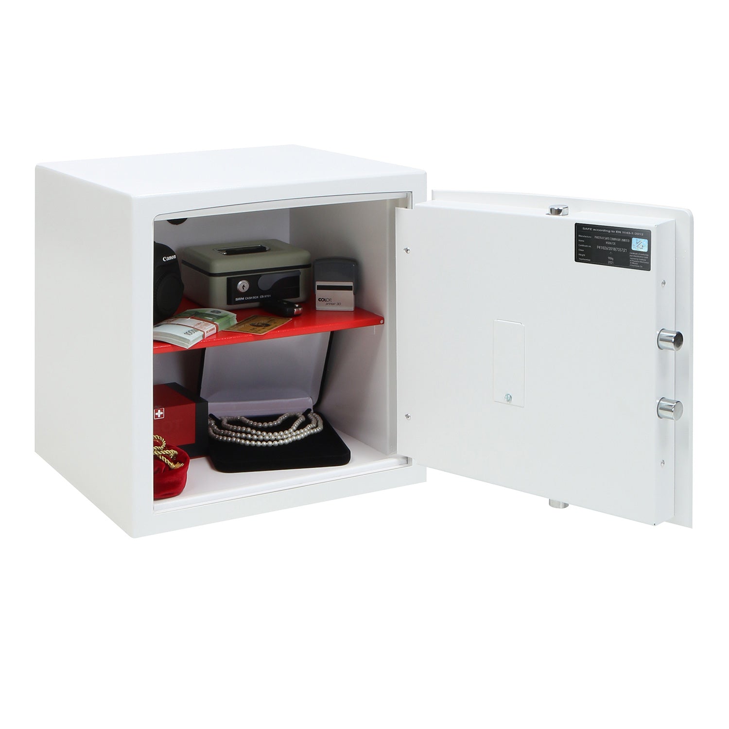 Phoenix Safe Co. Phoenix Tresor VENUS HS0673E – Elektronikschloss – 48 l – Weiss