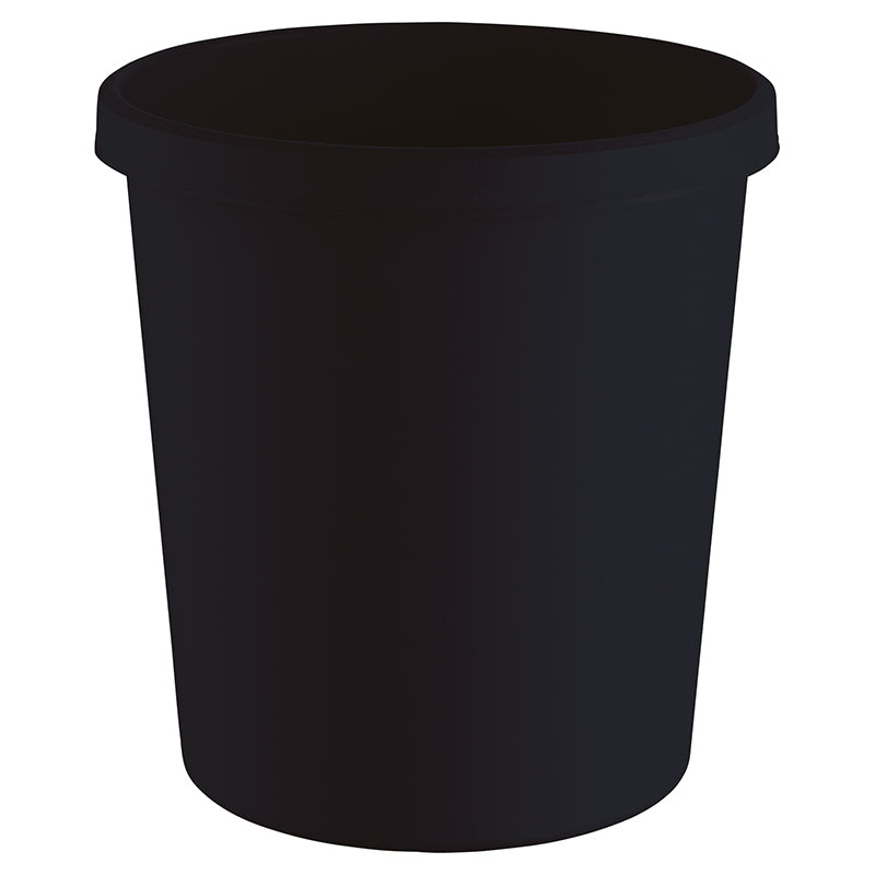 Helit Papierkorb the green german – 18 l – Kunststoff, schwarz – Ø 310 × H 320 mm