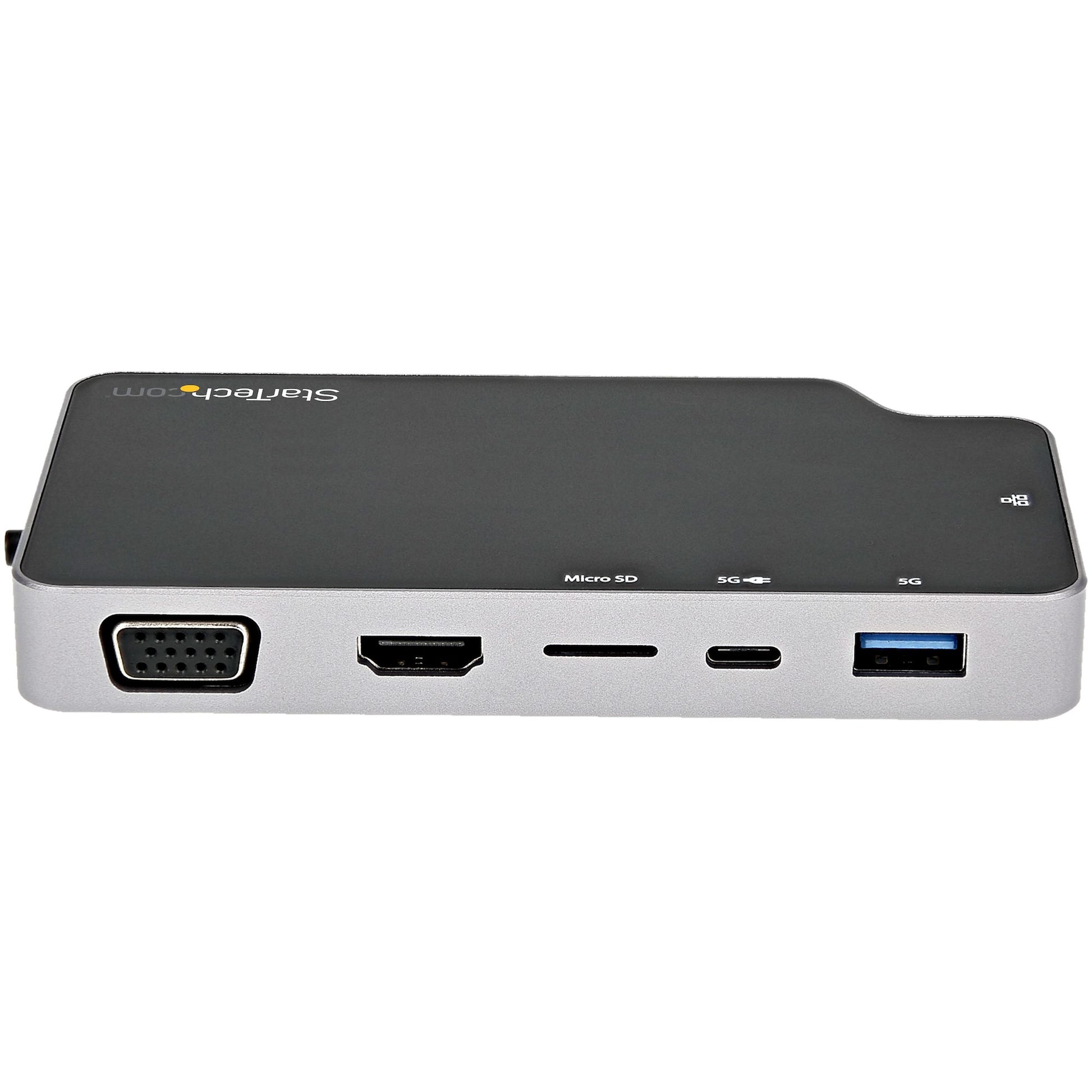 StarTech.com Multiport-Adapter – USB-C, HDMI, VGA, 1× USB-A, 100 W PD, GbE, microSD, für Windows/Mac