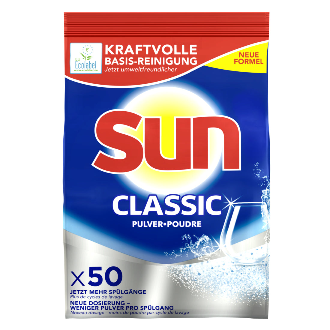 Sun Classic Active Clean Spülmaschinenpulver duftneutral – für Geschirrspüler – 950 g