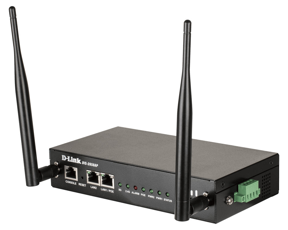 D-Link DIS-2650AP – Access Point – Wi-Fi 5 (2,4/5 GHz), 1,2 Gbit/s, GbE, PoE+, Wandmontage