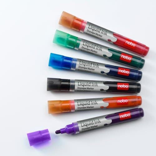 Nobo Whiteboard-Marker – 3 mm – sortiert – 6er-Set