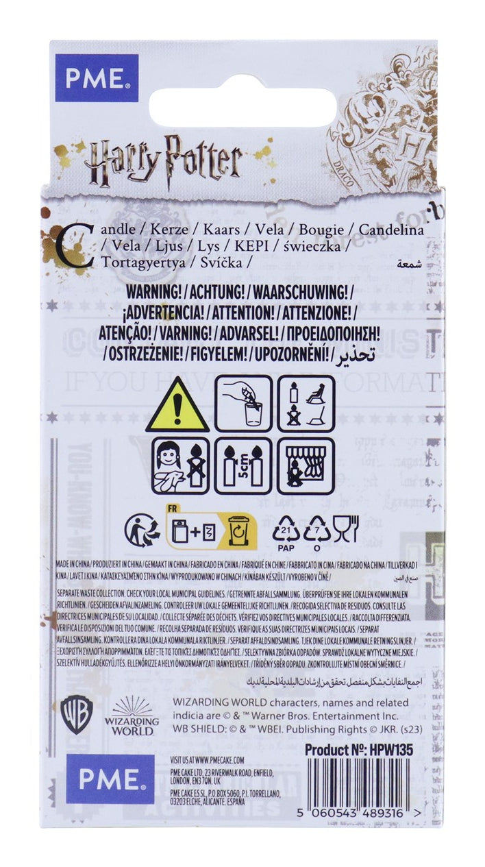 PME Geburtstagskerzen Harry Potter – Weiss/Gold – 50 × 70 mm – 1 Stk