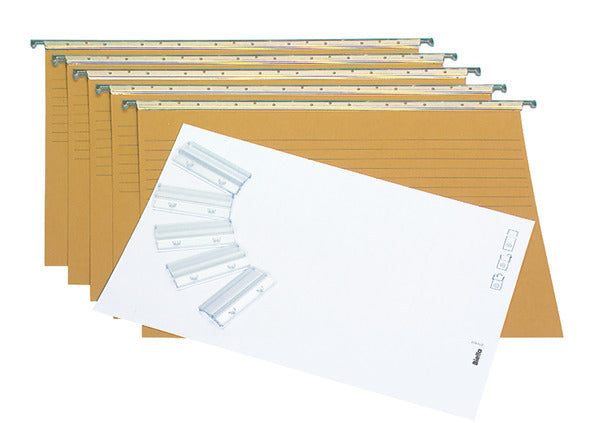 Biella Hängeordner für A4 – Karton, Olivgrün, 320 × 250 mm, mit Vordruck