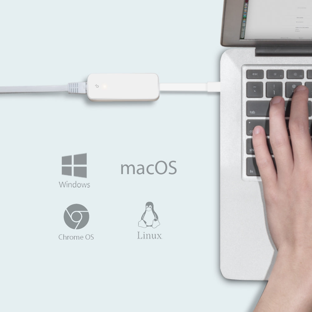 TP-Link Netzwerkadapter USB-C zu RJ-45 – 1 Gbit/s, 1× RJ-45, USB 3.2 Gen 1 (5 Gbit/s), Weiss