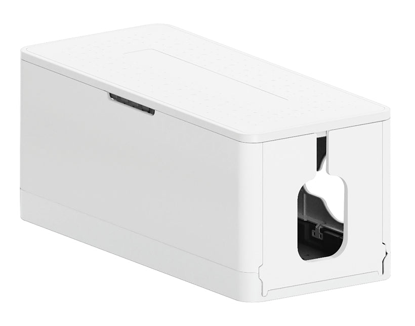 Steffen Kabelbox – weiss, Kunststoff, B 150 × H 140 × T 340 mm