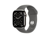 Apple Watch S11 – Smartwatch – 42 mm, LTE, AMOLED, 50 m, Natur Titan, S/M, Stone Grey Sportarmband