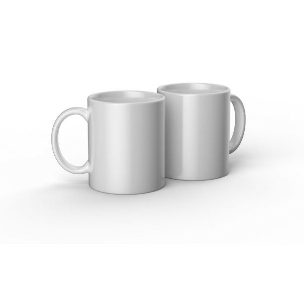 Cricut Tasse – 0,35 l, Keramik, weiss, sublimationsfähig, für Cricut Tassenpresse, 2 Stück