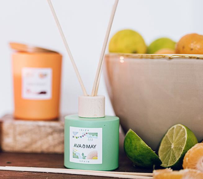 AVA & MAY Duftstäbchen Ibiza – Grün, Holz