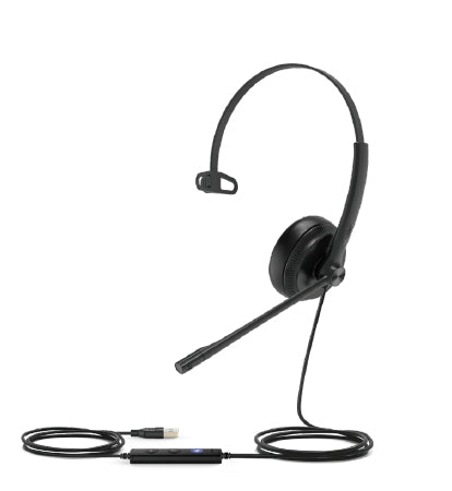 Yealink UH34 Office-Headset – On-Ear, Mono, Kabelgebunden, Schwarz