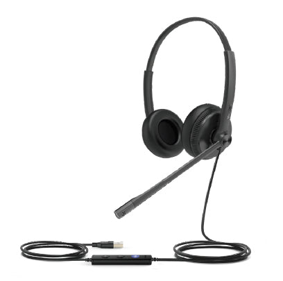 Yealink UH34 Lite Office-Headset – On-Ear, Stereo, Kabel, USB, Boom-Mikrofon, Schwarz