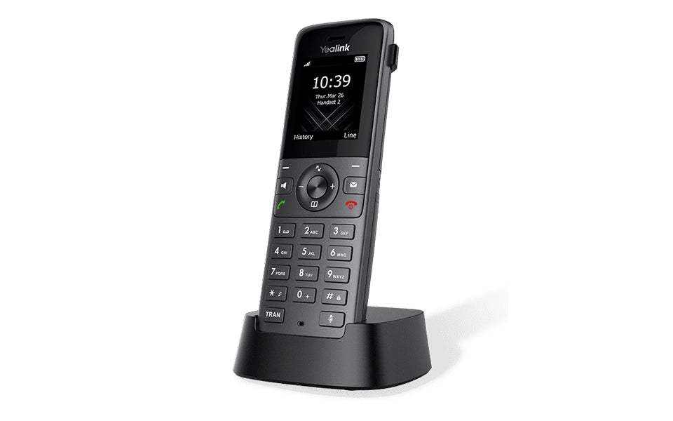 Yealink W73H – WLAN-Telefon (Handgerät), inkl. Netzteil und Ladegerät, PoE, Schwarz