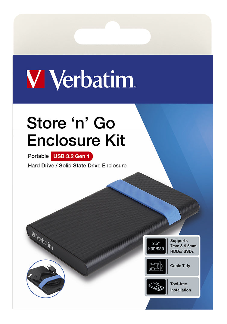 Verbatim Store'N'Go Gehäuse-Kit – 1-Bay – für 2,5" HDD/SSD, SATA