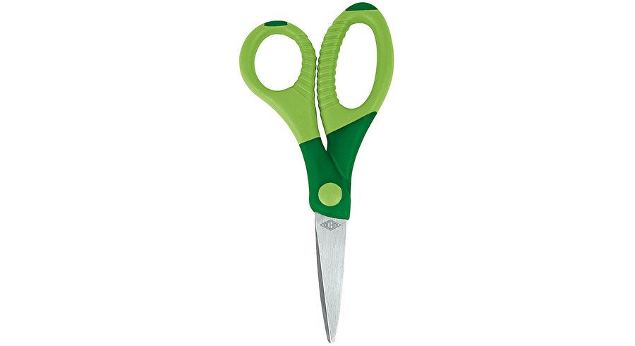 Wedo Kinderschere – 13 cm, Edelstahl, für Rechts- und Linkshänder, abgerundete Spitzen, Kunststoff, mehrfarbig