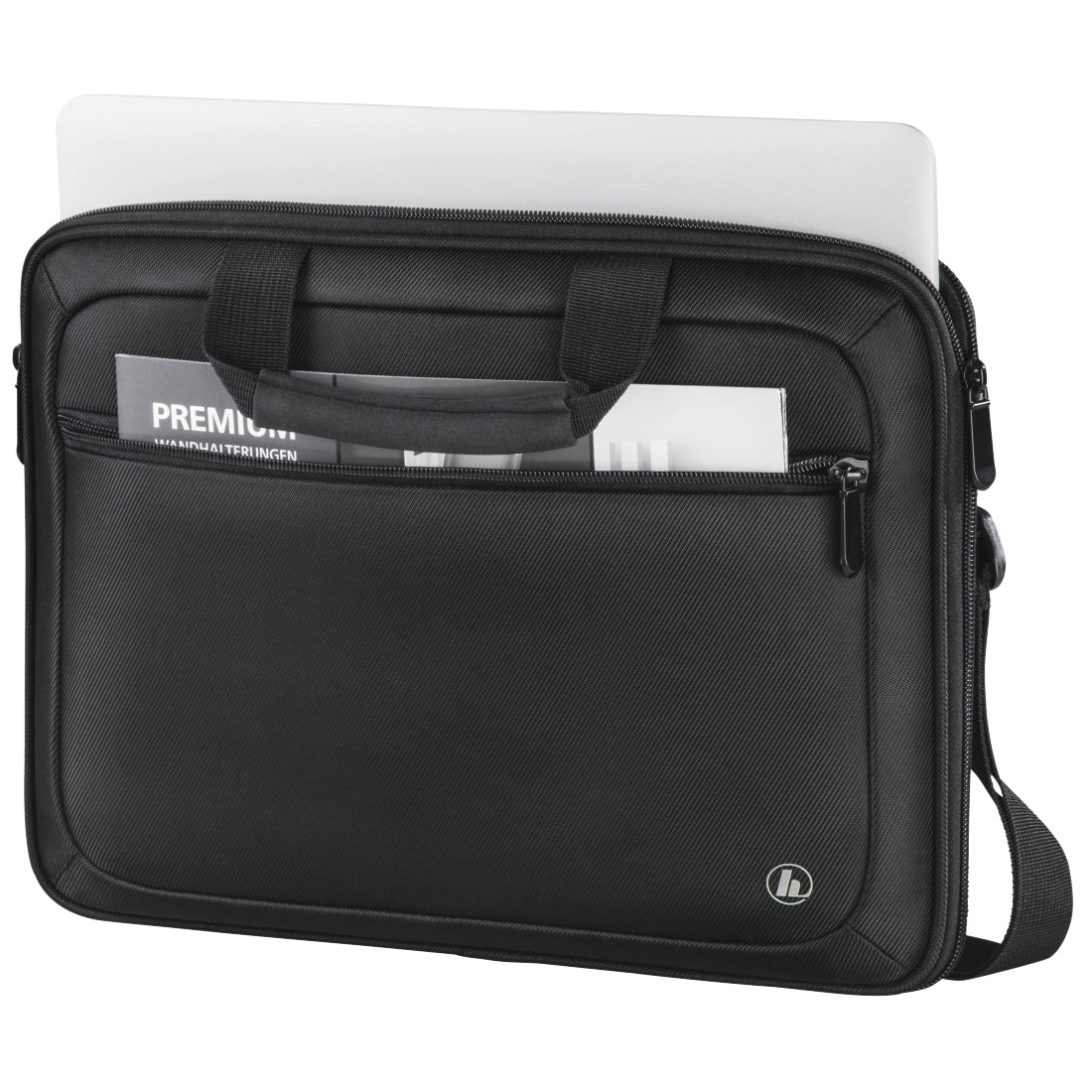 Hama Notebook-Tasche für Notebooks bis 15,6" – gepolstert, mit Trolleyband – Schwarz