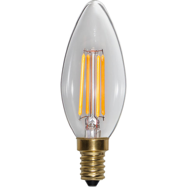 Star Trading Leuchtmittel E14 Kerzenform – Warmweiss 2100 K, 400 lm, 4 W, dimmbar – IP20 – 1 Stk. – Glas