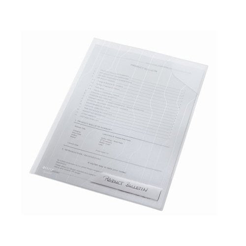 Leitz Sichtmappe A4 – Transparent, Kunststoff, Matt, 200 µm, 5er-Pack