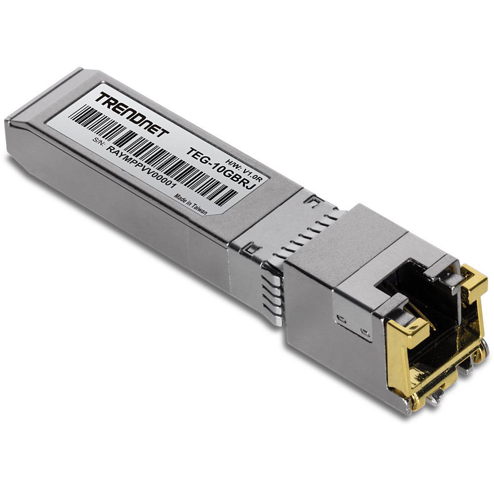 TRENDnet TEG-10GBRJ SFP-Transceiver – 10 Gbit/s, RJ-45 (Kupfer), bis 100 m – für SFP+ Steckplätze