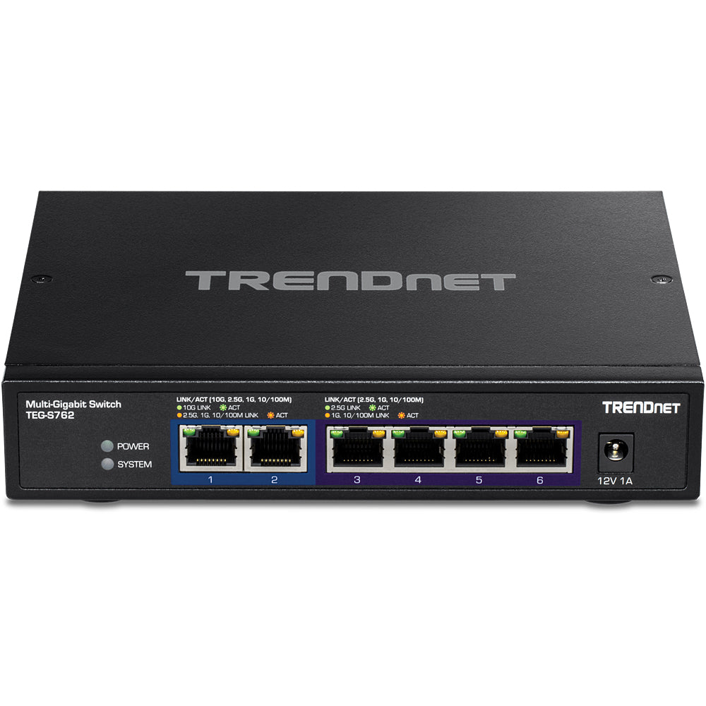TRENDNET TEG-S762 – Switch – 2× 10G RJ-45, 4× 2,5G RJ-45, Desktop