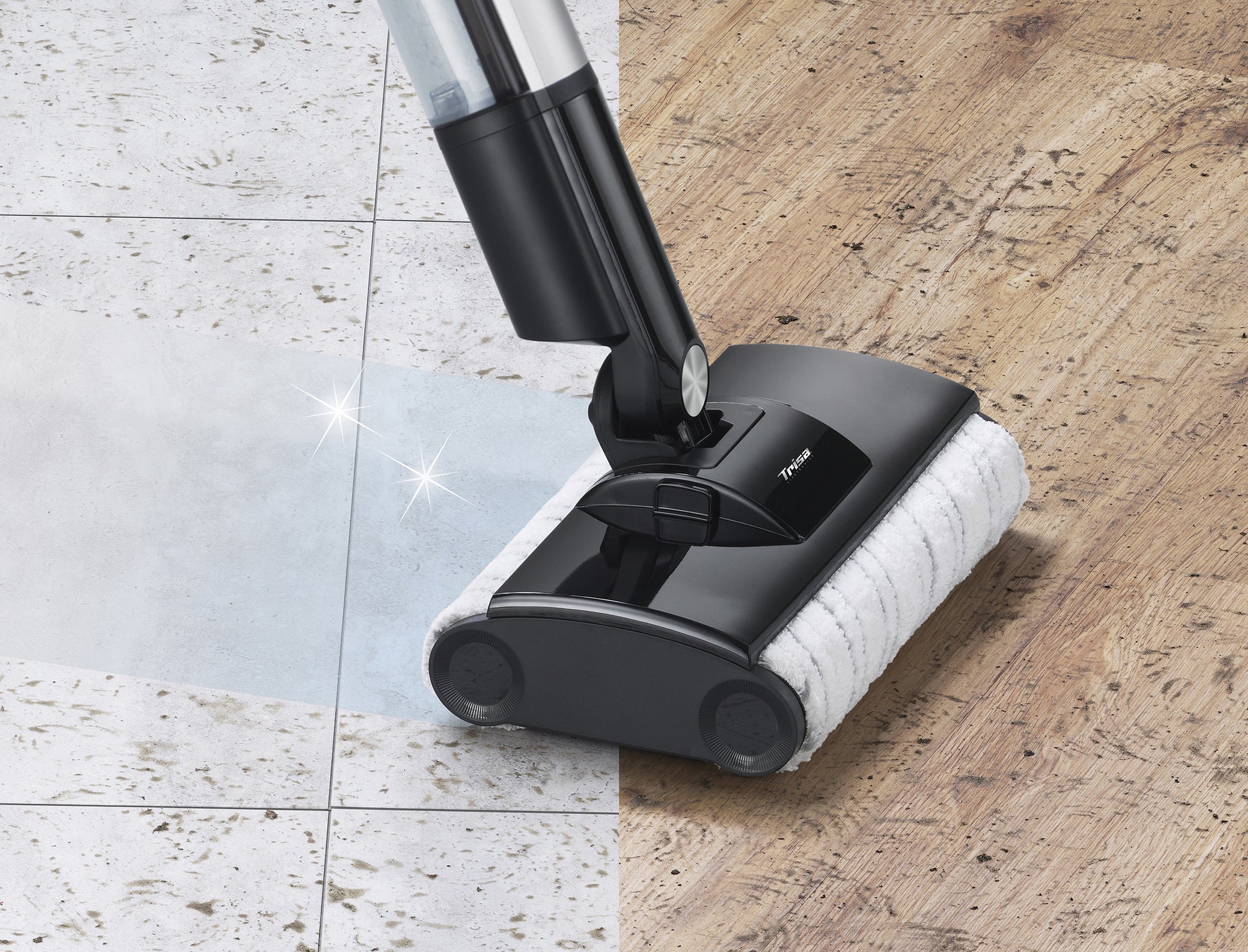 Trisa Akkustaubsauger Wet Clean Comfort T9746, mit Wischfunktion – 30 min, 60 W, 0,4 l