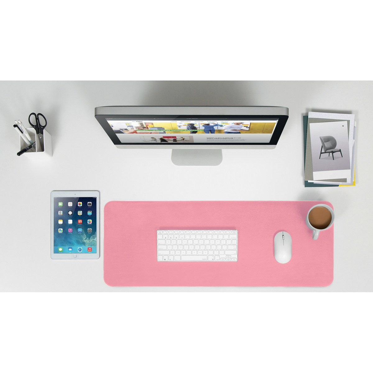 Sigel Schreibunterlage write and roll – rosa/silber – 800 × 300 mm – Kunststoff, rutschfest