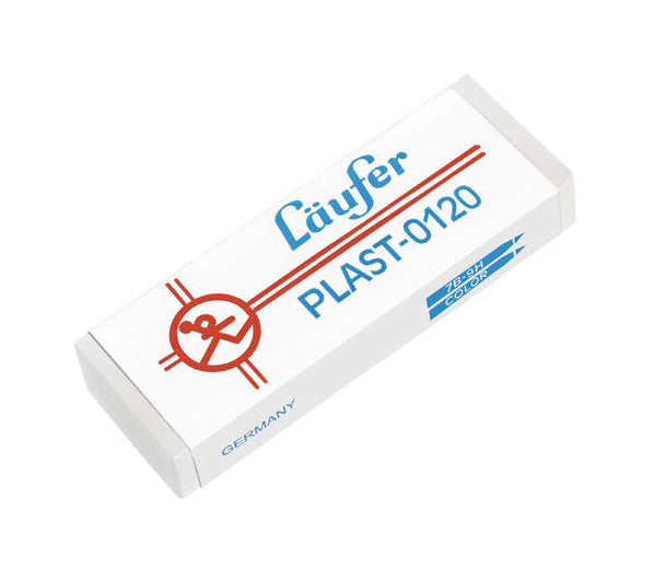 Laufer Radierer – für Blei- und Farbstifte – 65 × 12 × 21 mm – Kunststoff – transparent