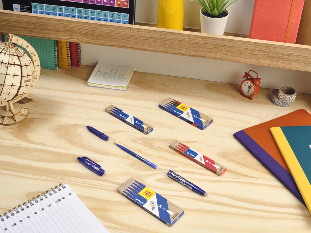 Pilot FriXion Rollerpatronen für Ball, Clicker, LX + 1 weitere – blau, 0,7 mm, löschbar, geruchsarm, 6 Stk.