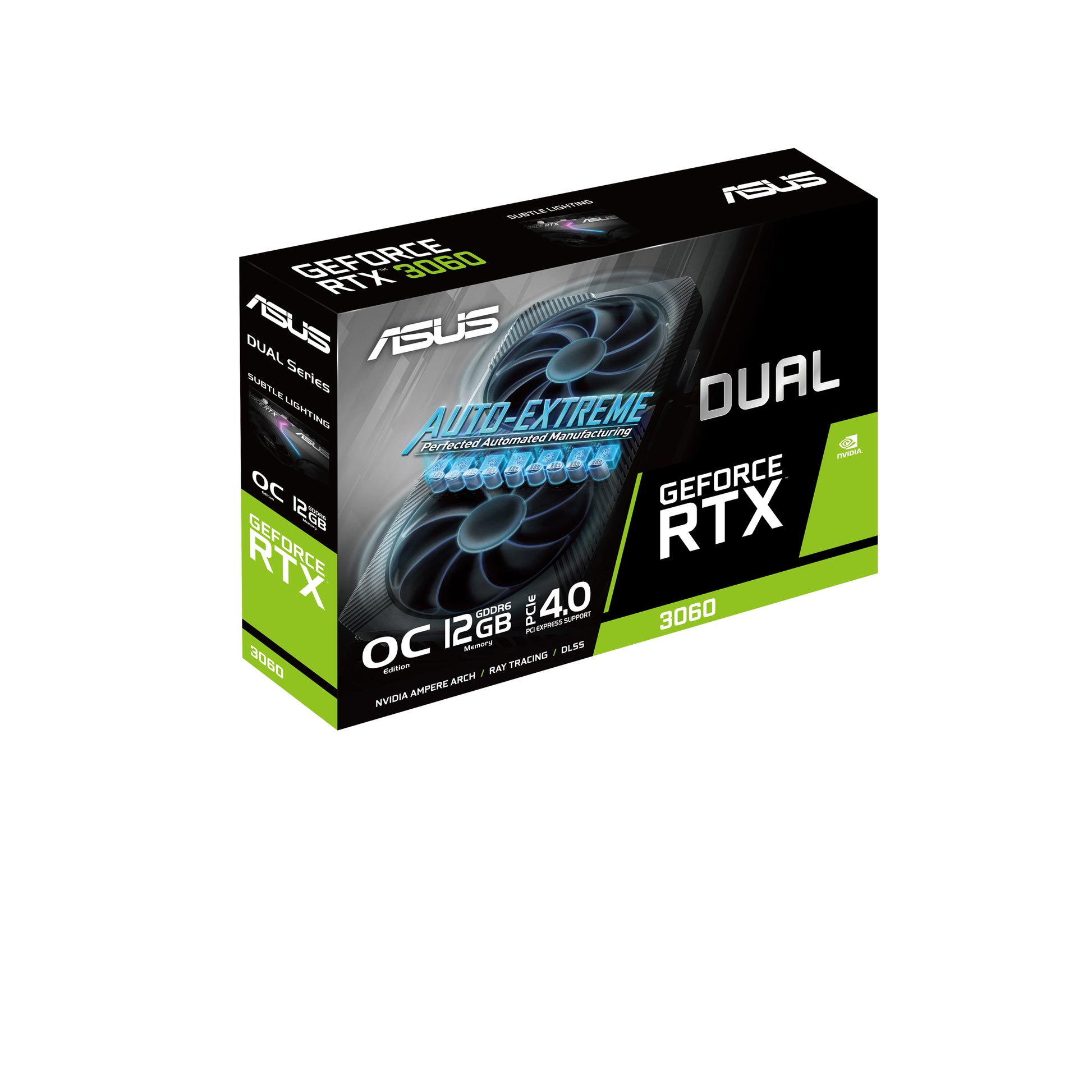 Asus Dual O12G-V2 – NVIDIA GeForce RTX 3060 12 GB GDDR6, PCIe 4.0, 3×DP/HDMI