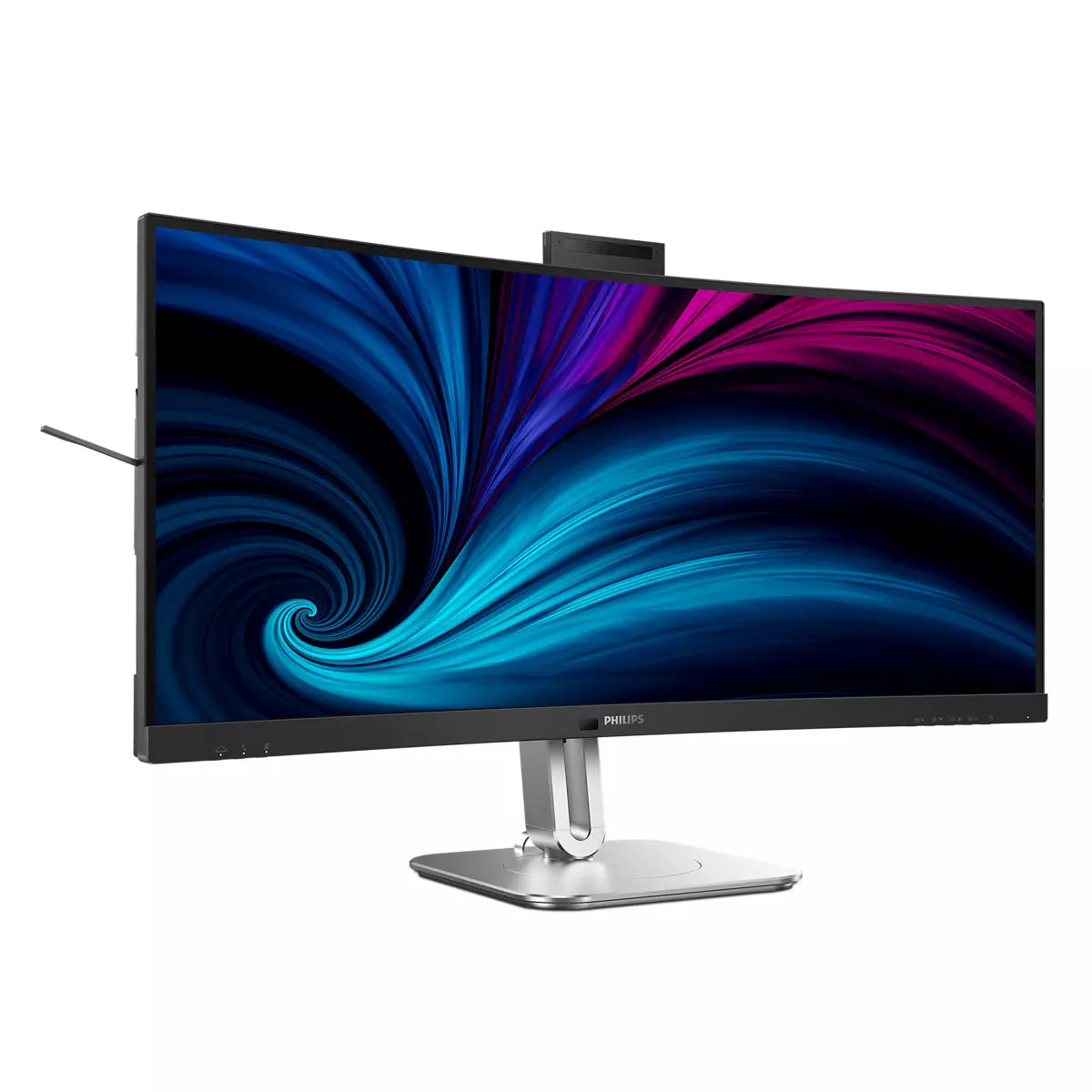 Philips 34B2U6603CH/00 – Monitor, 34", VA, 120 Hz, 300 cd/m², Webcam, 3× USB-C, KVM, VESA 100 × 100, Schwarz
