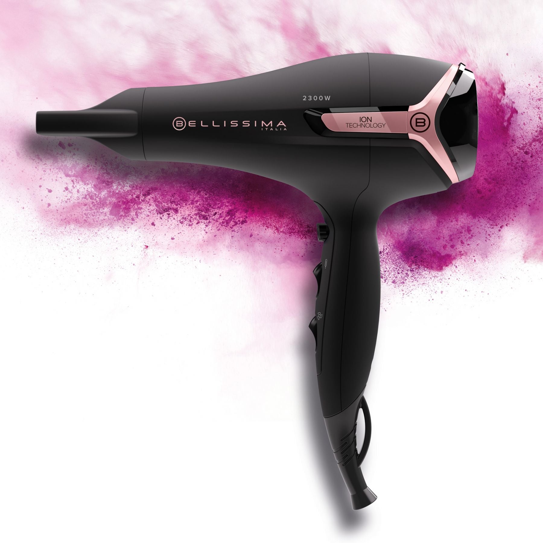 Bellissima Haartrockner K9 2300 – Ionenfunktion, Diffusor – Schwarz