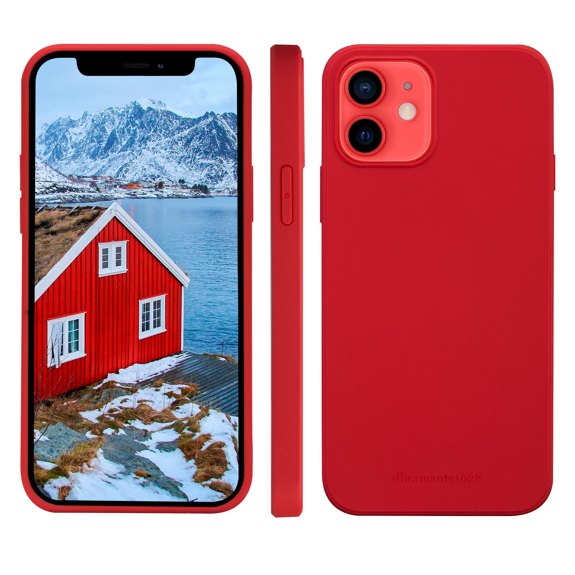 dbramante1928 Backcover – für Apple iPhone 12 mini, Recycling-Kunststoff, Rot