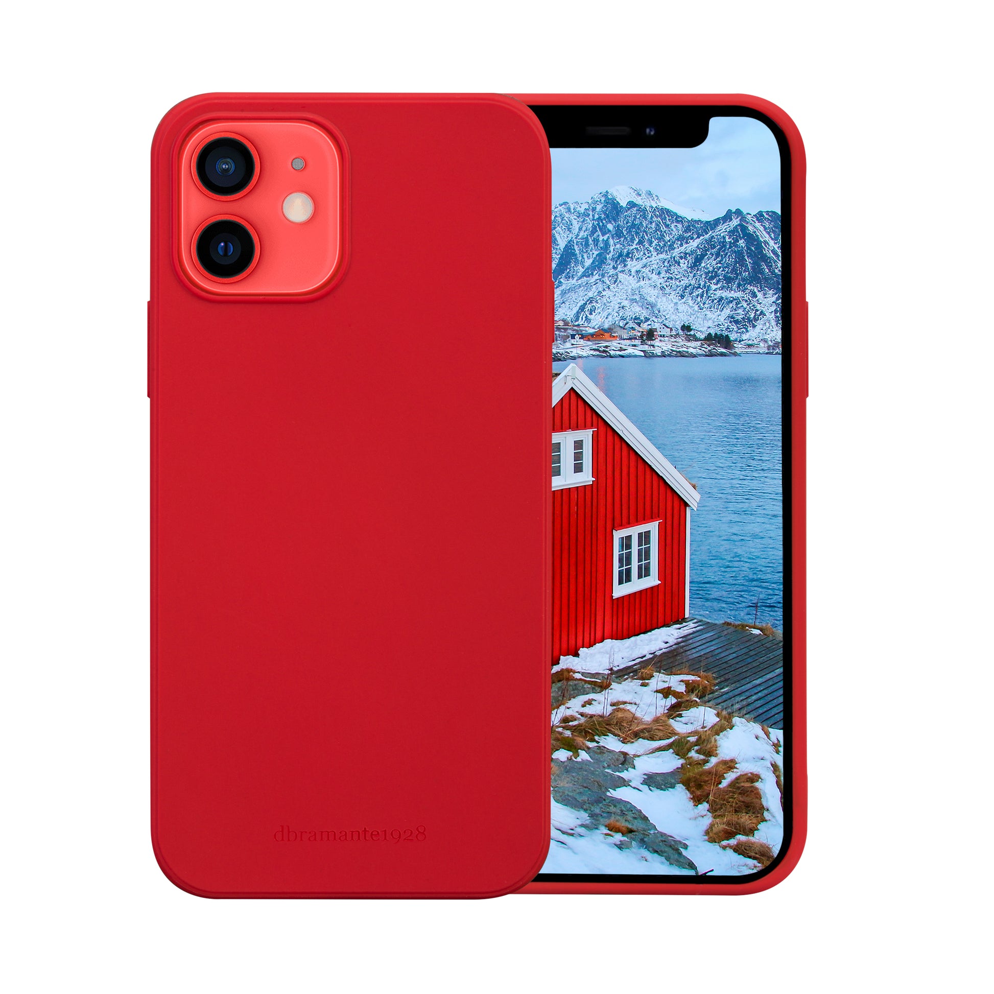 dbramante1928 Backcover – für Apple iPhone 12 mini, Recycling-Kunststoff, Rot
