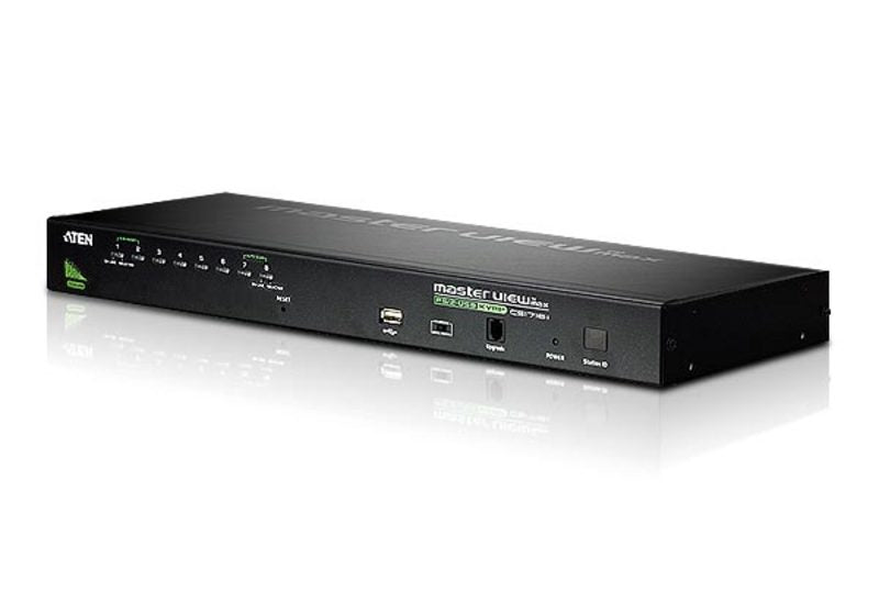 ATEN 8-Port VGA USB KVM-Switch – 2048 × 1536, Rack 1U, Daisy-Chain